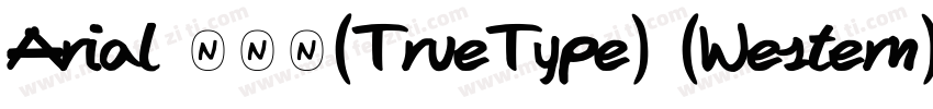 Arial 半粗体(TrueType) (Western)字体转换